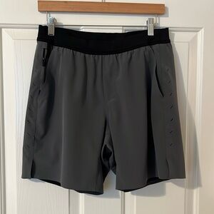 Ten Thousand Interval Short 7-inch Inseam with Liner Size M in Gray (Iron) Color